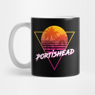 Portishead - Proud Name Retro 80s Sunset Aesthetic Design Mug